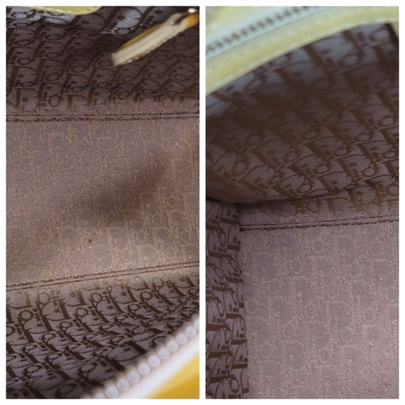 COA CHRISTIAN DIOR Cannage Quilted Patent Leather Medium Lady Dior Bag - Picture 5 of 13